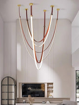 Zella Aster Leather Chandelier, detail view 12