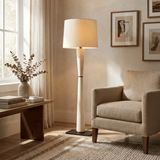 Calia Juniper Leather Floor Lamp, detail view 2