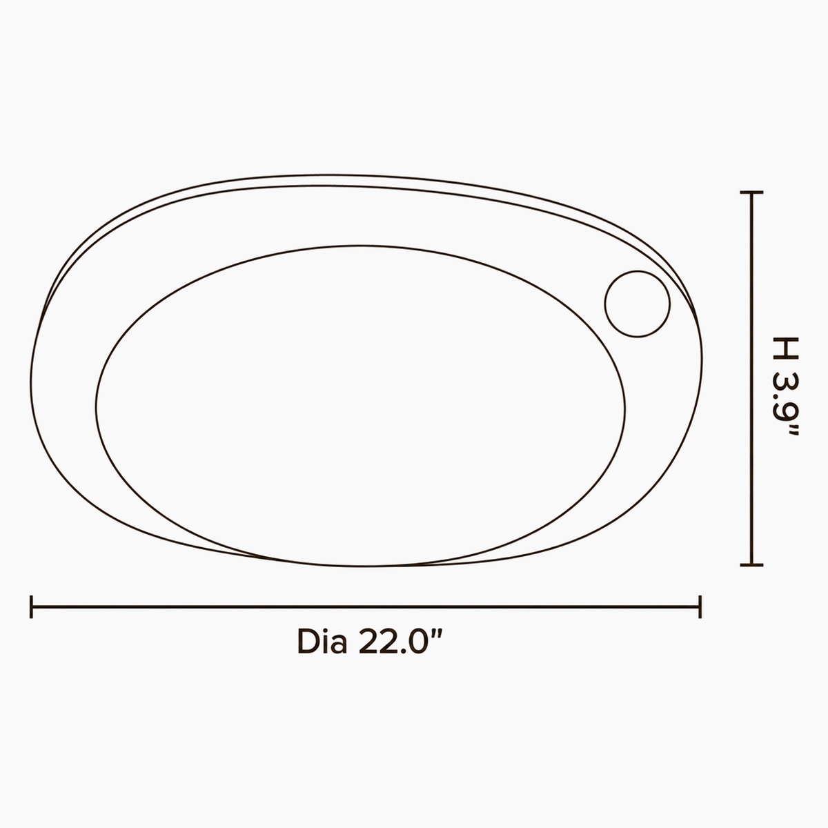 Auria Rose Metal Ceiling Light dimensions