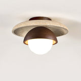 Jora Nest Travertine Ceiling Light, detail view 14
