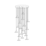 Mira Glow Glass Chandelier, detail view 25