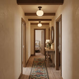 Aven Cedar Glass Ceiling Light, detail view 7