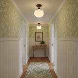 Aven Cedar Glass Ceiling Light, detail view 2