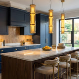 Solen Rain Glass Pendant Light, detail view 6