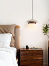 Thea Flint Travertine Pendant Light, detail view 2
