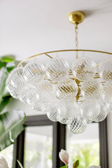 Vela Mist Glass Chandelier, detail view 5