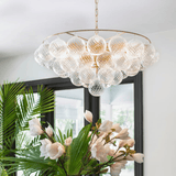 Vela Mist Glass Chandelier, detail view 2
