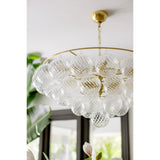 Vela Mist Glass Chandelier, detail view 3