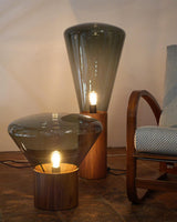Thea Oak Glass Table Lamp, detail view 54