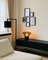 Thea Oak Glass Table Lamp, detail view 28
