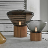 Thea Oak Glass Table Lamp, detail view 56