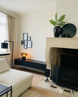 Thea Oak Glass Table Lamp, detail view 29