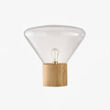 Thea Oak Glass Table Lamp by Maison Velume
