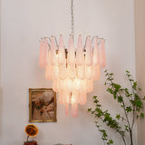 Mira Rain Glass Chandelier, detail view 20
