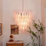 Mira Rain Glass Chandelier, detail view 2