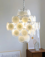 Vela Moss Glass Chandelier, detail view 6