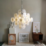 Vela Moss Glass Chandelier, detail view 2
