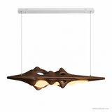 Luma Haven Wood Pendant Light, Walnut Color, full white-background view