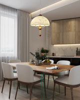 Evara Pine Wood Pendant Light, detail view 14