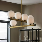 Flora Cedar Glass Chandelier, detail view 2