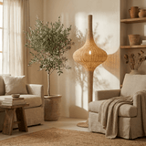 Calia Rain Rattan Floor Lamp, detail view 5