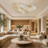 Flora Frost Glass Chandelier, detail view 3