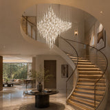 Flora Frost Glass Chandelier, detail view 10