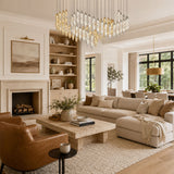 Flora Frost Glass Chandelier, detail view 7