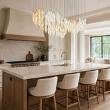 Flora Frost Glass Chandelier, detail view 6