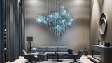 Flora Frost Glass Chandelier, detail view 27
