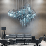 Flora Frost Glass Chandelier, detail view 2