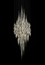 Flora Frost Glass Chandelier, detail view 28