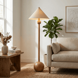 Riven Linden Wood Floor Lamp, detail view 5