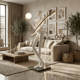 Wren Haven Marble Floor Lamp, detail view 2