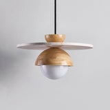 Sora Arc Travertine Pendant Light, detail view 5
