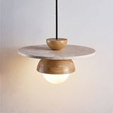 Sora Arc Travertine Pendant Light, detail view 6