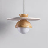 Sora Arc Travertine Pendant Light, detail view 9