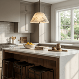Solen Winter Alabaster Pendant Light, detail view 5