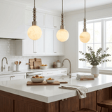 Vera Wisp Alabaster Pendant Light, detail view 3