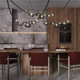 Aven Bloom Leather Chandelier, detail view 2