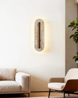 Oriel Rose Travertine Wall Light, detail view 7