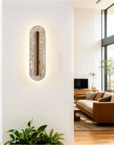 Oriel Rose Travertine Wall Light, detail view 8