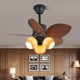 Elara Nest Glass Ceiling Fan, detail view 3