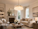 Elara Noir Glass Chandelier, detail view 5