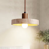 Flora Arc Travertine Pendant Light, detail view 2
