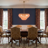 Riven Quartz Glass Chandelier, detail view 4