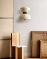 Thea Cove Travertine Pendant Light, detail view 6