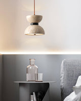 Thea Cove Travertine Pendant Light, detail view 7