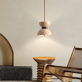 Thea Cove Travertine Pendant Light, detail view 2