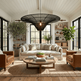 Talia Mist Rattan Pendant Light, detail view 4